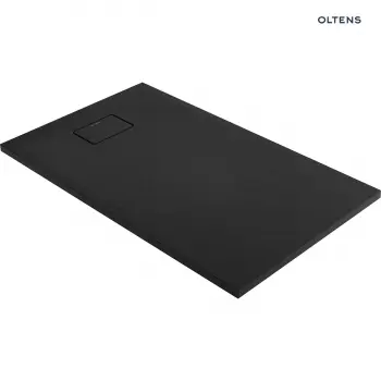 Brodzik z konglomeratu Oltens Bergytan 120x70cm - prostokątny, RockSurface, czarny mat 15102300
